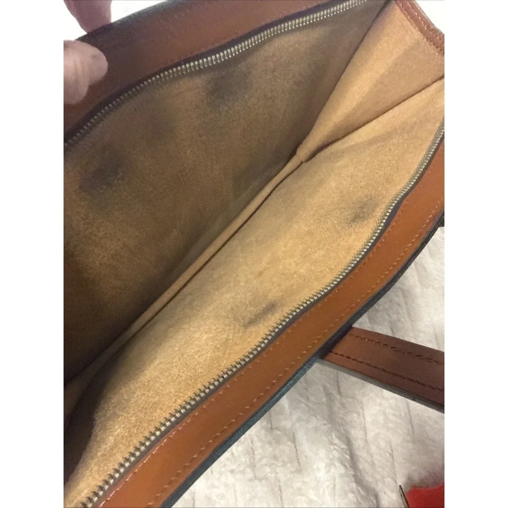 Vintage Schlesinger Brothers Leather Briefcase Attache Portfolio GL Monogram